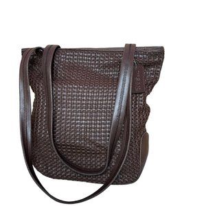 THE SAK Shoulder Bag Brown Zipper PVC
